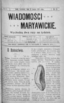 Wiadomości Maryawickie 18 luty 1909 nr 13