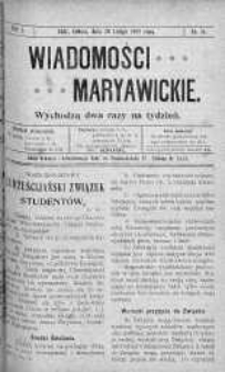 Wiadomości Maryawickie 20 luty 1909 nr 14