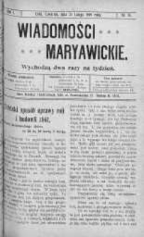 Wiadomości Maryawickie 25 luty 1909 nr 15