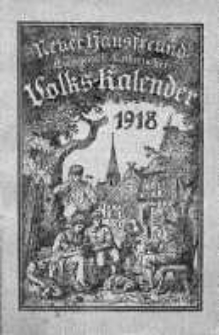 Neuer Hausfreund: Evangelisch-Lutherischer Volks-Kalender für das Jahr 1918