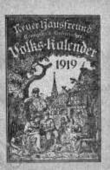 Neuer Hausfreund: Evangelisch-Lutherischer Volks-Kalender für das Jahr 1919