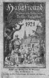 Neuer Hausfreund: Evangelisch-Lutherischer Volks-Kalender für das Jahr 1921