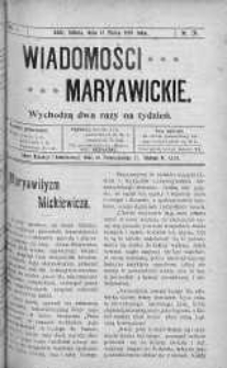 Wiadomości Maryawickie 13 marzec 1909 nr 20