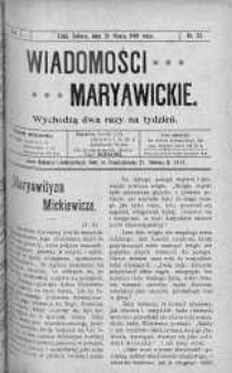 Wiadomości Maryawickie 20 marzec 1909 nr 22