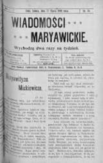 Wiadomości Maryawickie 27 marzec 1909 nr 24