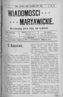 Wiadomości Maryawickie 1 kwiecień 1909 nr 25