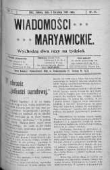 Wiadomości Maryawickie 3 kwiecień 1909 nr 26