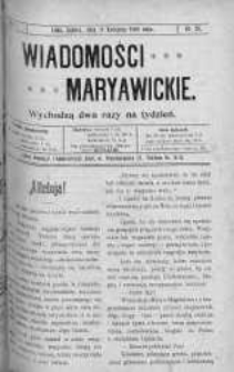 Wiadomości Maryawickie 10 kwiecień 1909 nr 28