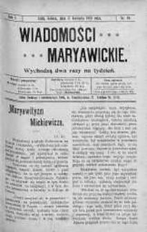 Wiadomości Maryawickie 17 kwiecień 1909 nr 30