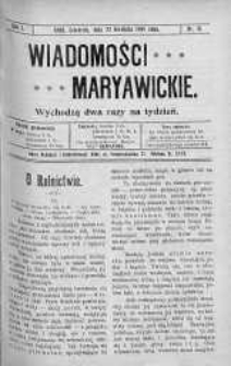 Wiadomości Maryawickie 22 kwiecień 1909 nr 31