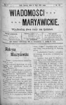 Wiadomości Maryawickie 15 maj 1909 nr 38