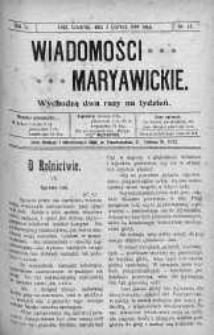 Wiadomości Maryawickie 3 czerwiec 1909 nr 43