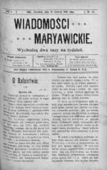 Wiadomości Maryawickie 10 czerwiec 1909 nr 45