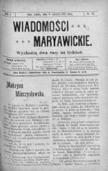 Wiadomości Maryawickie 19 czerwiec 1909 nr 48