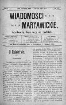 Wiadomości Maryawickie 24 czerwiec 1909 nr 49