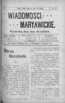 Wiadomości Maryawickie 10 lipiec 1909 nr 54