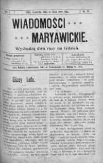 Wiadomości Maryawickie 15 lipiec 1909 nr 55