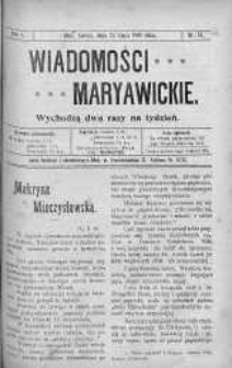 Wiadomości Maryawickie 24 lipiec 1909 nr 58