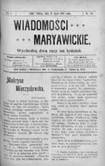 Wiadomości Maryawickie 31 lipiec 1909 nr 60