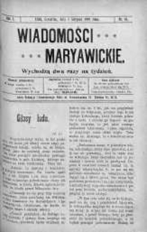 Wiadomości Maryawickie 5 sierpień 1909 nr 61