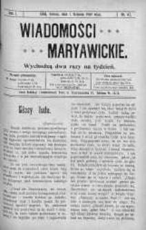 Wiadomości Maryawickie 7 sierpień 1909 nr 62