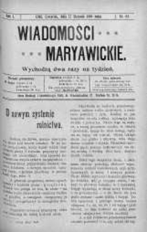 Wiadomości Maryawickie 12 sierpień 1909 nr 63