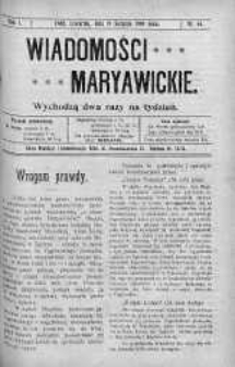Wiadomości Maryawickie 19 sierpień 1909 nr 65