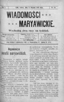 Wiadomości Maryawickie 21 sierpień 1909 nr 66