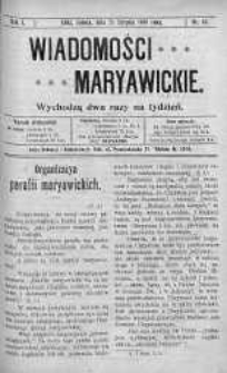 Wiadomości Maryawickie 28 sierpień 1909 nr 68