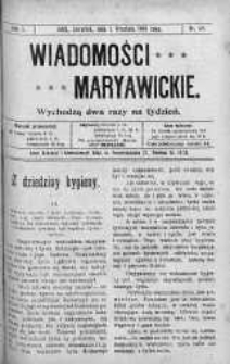 Wiadomości Maryawickie 2 wrzesień 1909 nr 69