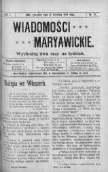 Wiadomości Maryawickie 23 wrzesień 1909 nr 75