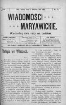 Wiadomości Maryawickie 25 wrzesień 1909 nr 76