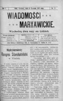 Wiadomości Maryawickie 30 wrzesień 1909 nr 77