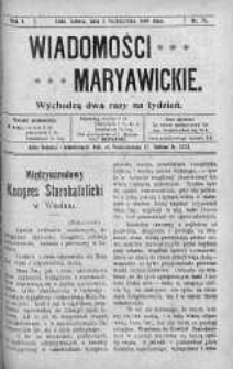 Wiadomości Maryawickie 2 październik 1909 nr 78