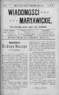 Wiadomości Maryawickie 14 październik 1909 nr 81