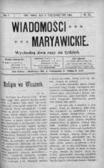 Wiadomości Maryawickie 16 październik 1909 nr 82