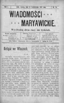 Wiadomości Maryawickie 30 październik 1909 nr 86