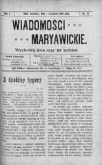 Wiadomości Maryawickie 4 listopad 1909 nr 87