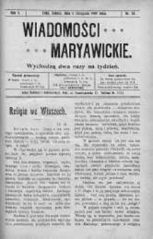 Wiadomości Maryawickie 6 listopad 1909 nr 88