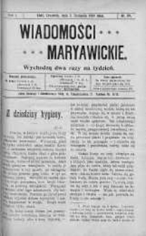 Wiadomości Maryawickie 11 listopad 1909 nr 89