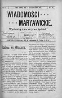 Wiadomości Maryawickie 13 listopad 1909 nr 90