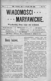 Wiadomości Maryawickie 18 listopad 1909 nr 91