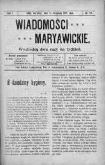 Wiadomości Maryawickie 25 listopad 1909 nr 93
