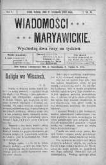 Wiadomości Maryawickie 27 listopad 1909 nr 94