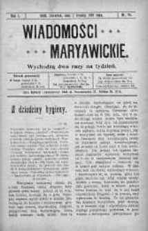 Wiadomości Maryawickie 2 grudzień 1909 nr 95