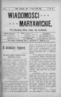 Wiadomości Maryawickie 9 grudzień 1909 nr 97