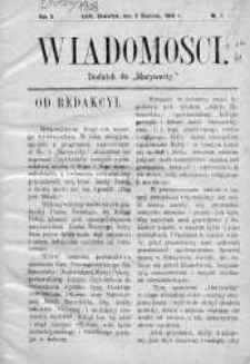 Wiadomości Maryawickie 2 styczeń 1908 nr 1