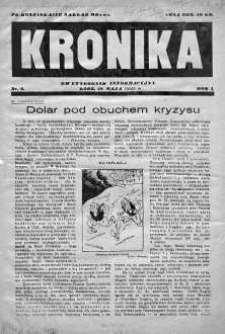 Kronika. Dwutygodnik informacyjny 15 marzec i 18 maj 1933 nr 2 i 6