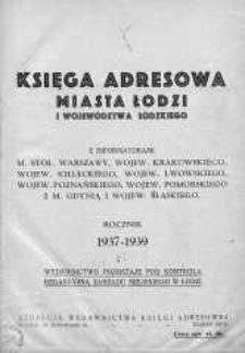 Księga Adresowa Miasta Łodzi i Województwa Łódzkiego rocznik 1937-1939