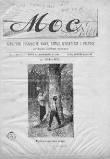 Moc. Czasopismo poświęcone nauce, sztuce, literaturze i polityce R. 1. 1926 listopad nr 1